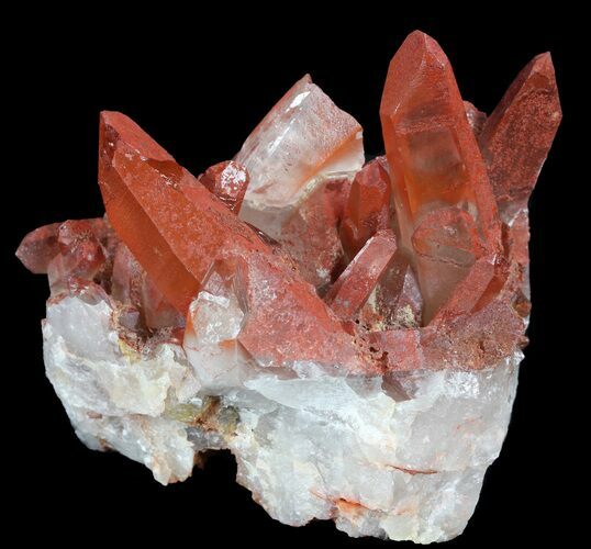 Natural, Red Quartz Crystals - Morocco #53045